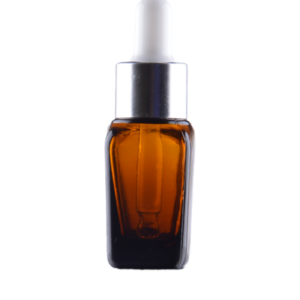 Pipetiga klaaspudel 10 ml / hõbe